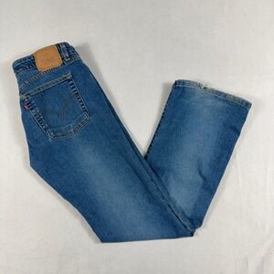 Levi's Superlow Stretch Bootcut Jeans 518 Junior 11 Blue Low Rise Denim Y2K